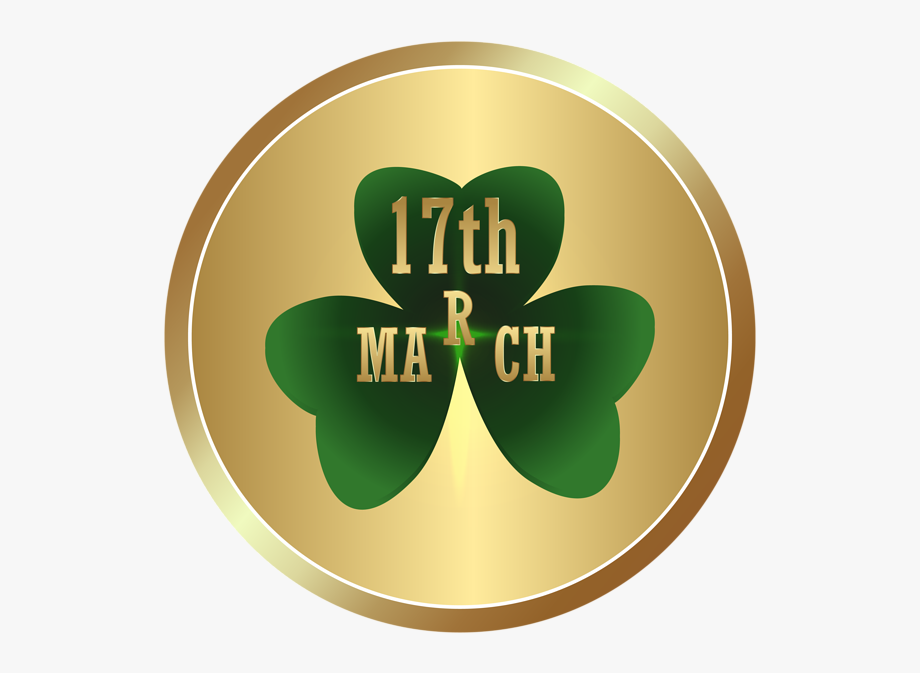Circle free . Coin clipart st patricks day