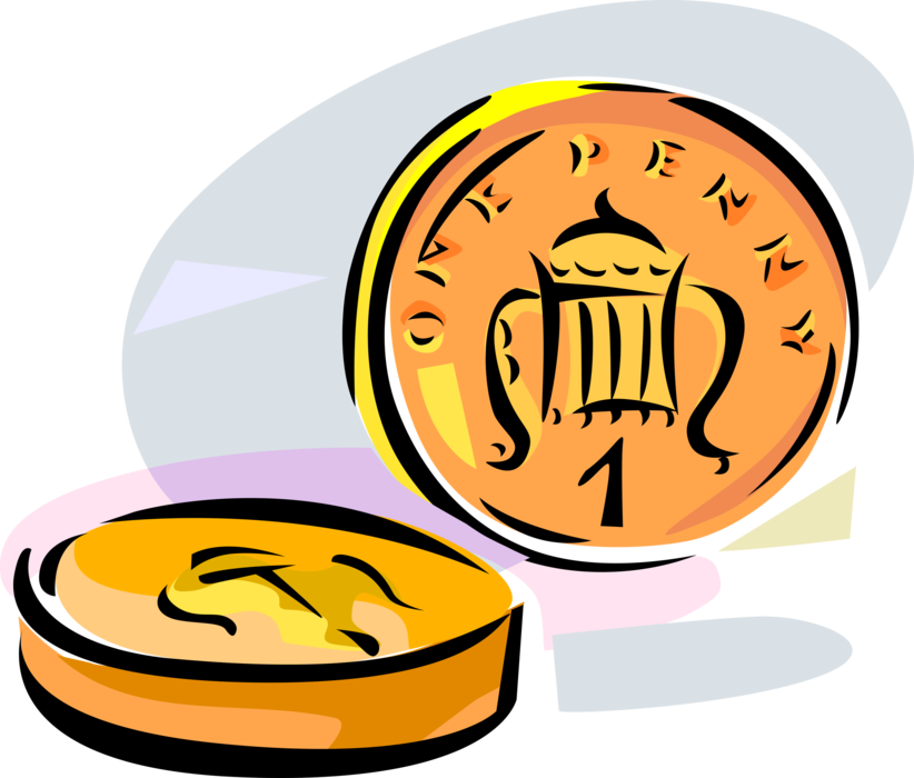 penny clipart coin british