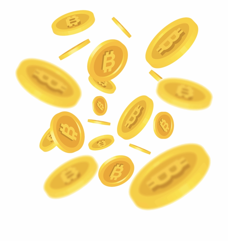 Coins clipart raining. Bitcoin gold transparent free