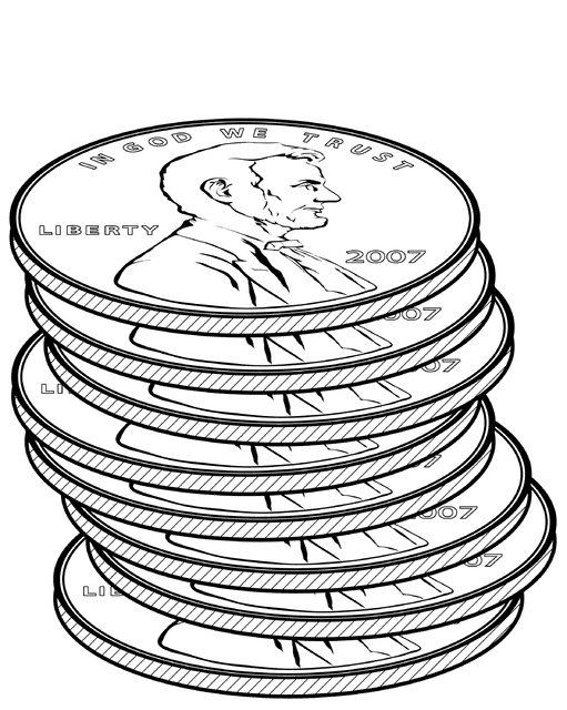 Coins clipart stack penny. Stacks of pennies etc