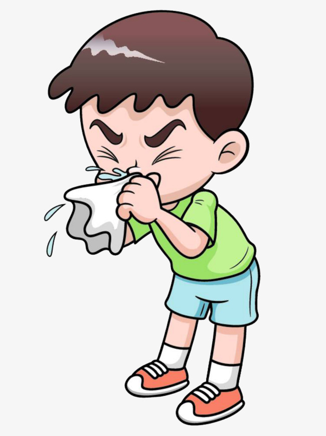Cold clipart. Cartoon illustration baby fever