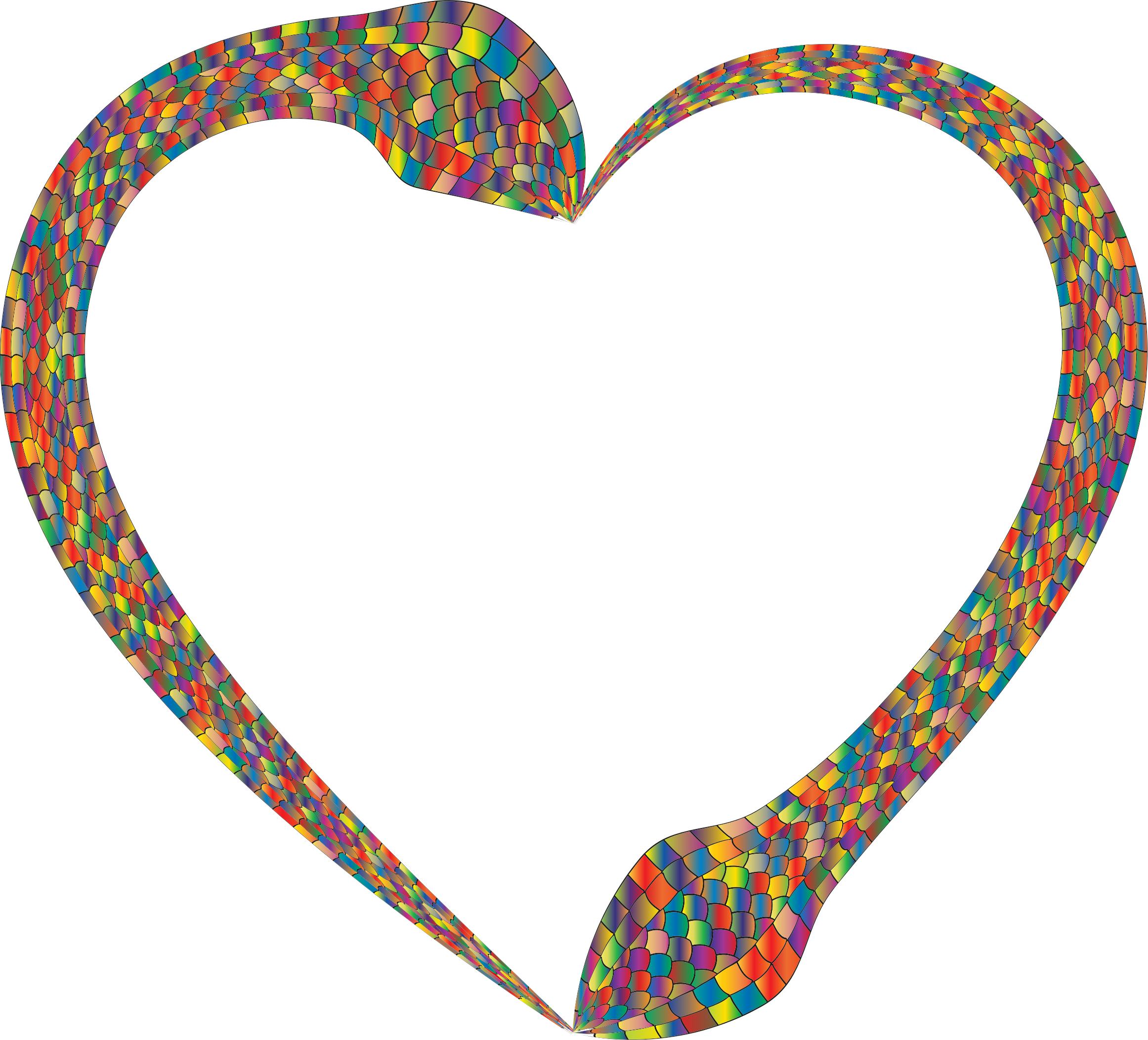 Hearted snake prismatic big. Cold clipart cold animal