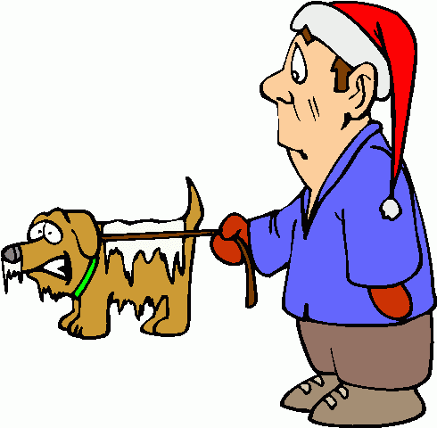 dogs clipart winter