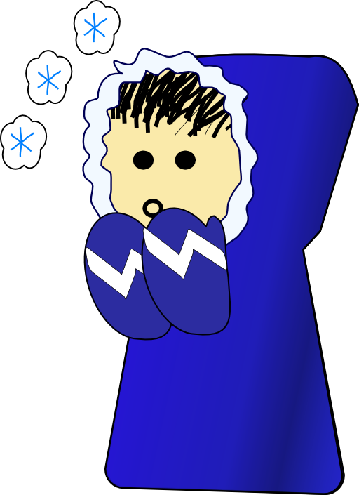 Kid i royalty free. Cold clipart cold temperature