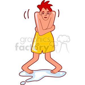 Cold royalty free . Wet clipart wet kid