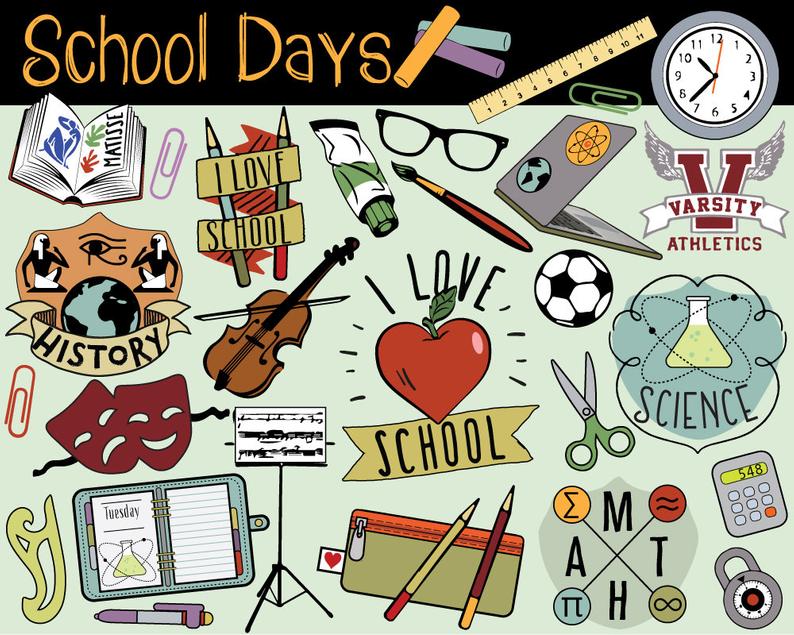 college clipart back to school