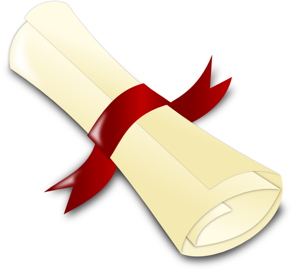 Rolled template crimson clip. Preschool clipart diploma