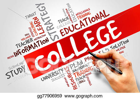 college clipart word art