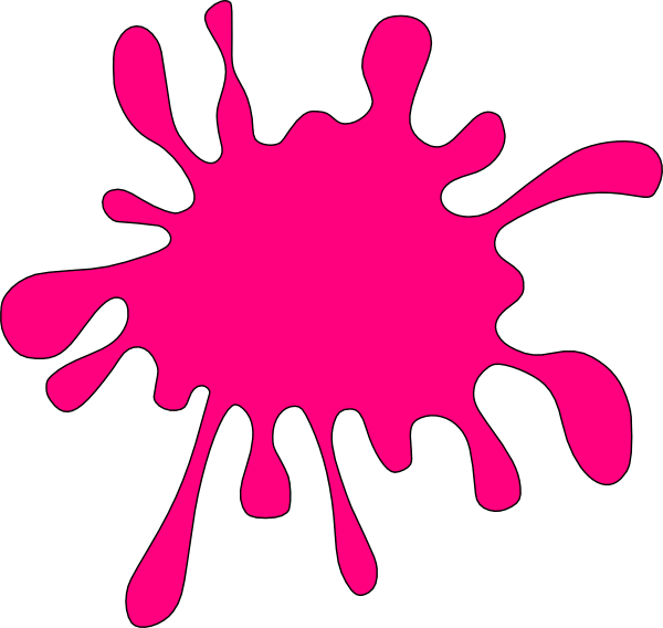 Color pink splat clip. Clipart food stain
