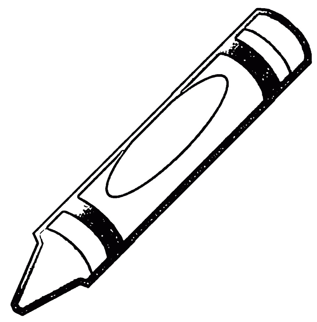crayon clipart black and white. 