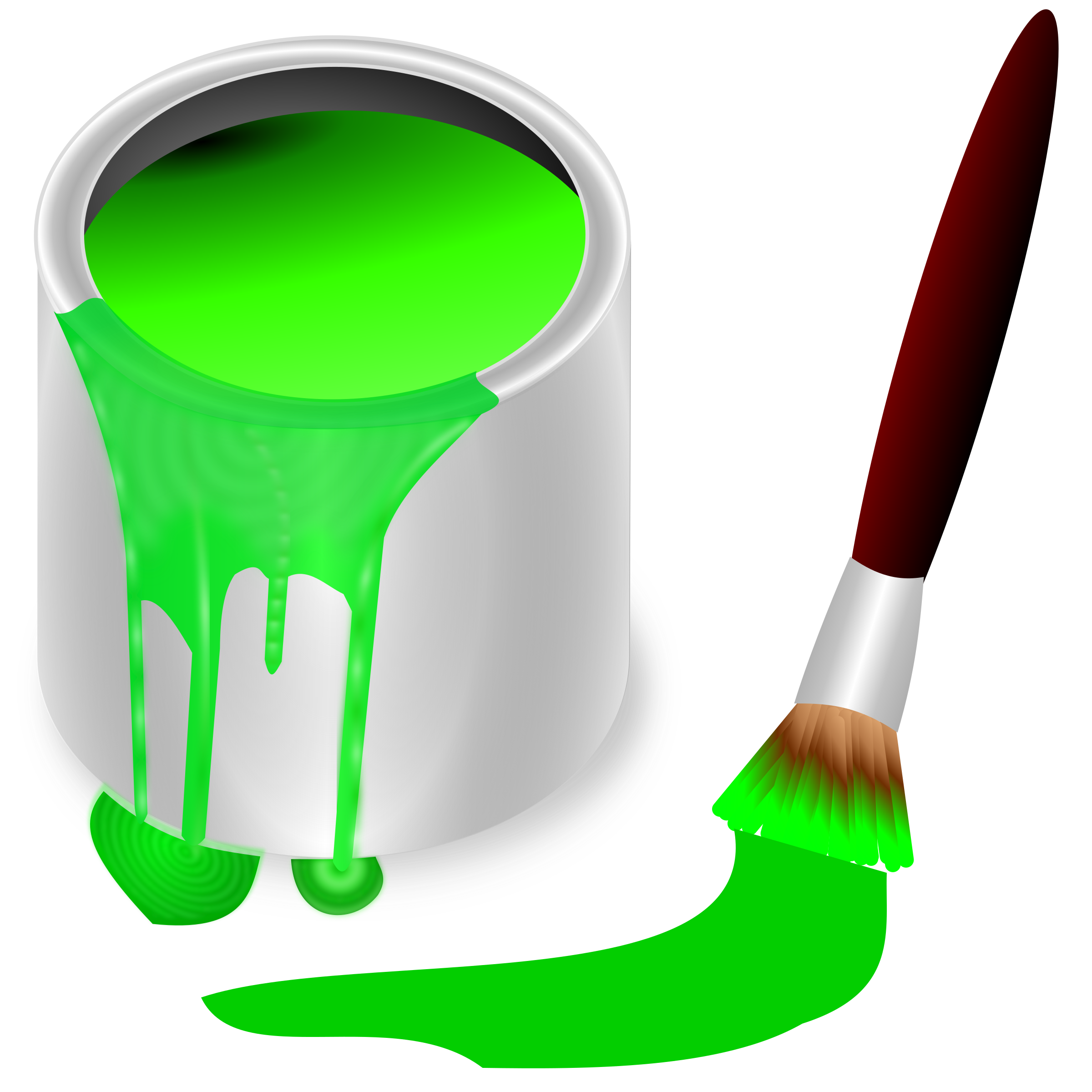 Color bucket big image. Green clipart green colour