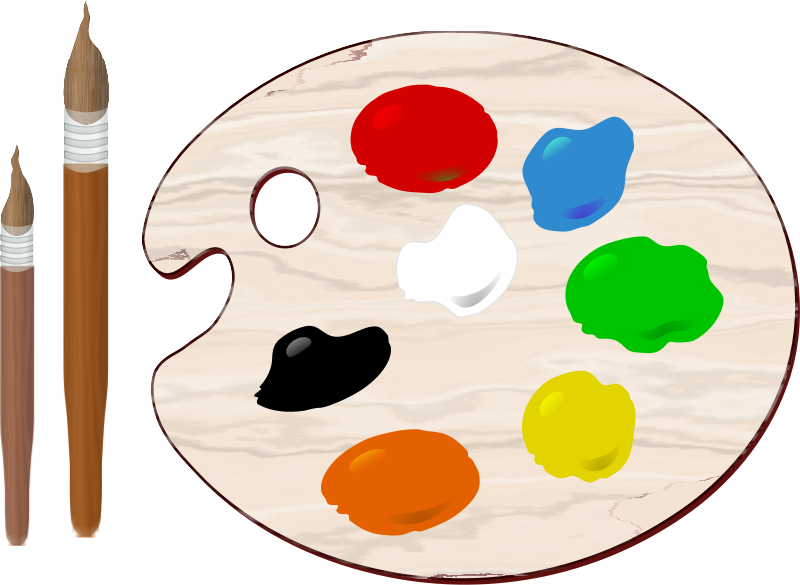 painting clipart paint tray