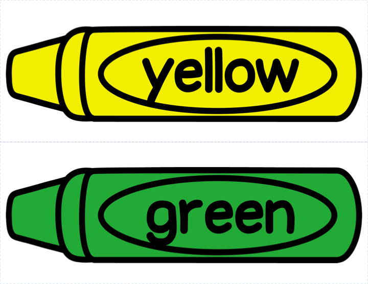 crayons clipart dark green