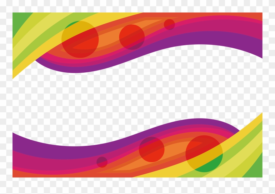 Color clipart design. Waves png colorful borders
