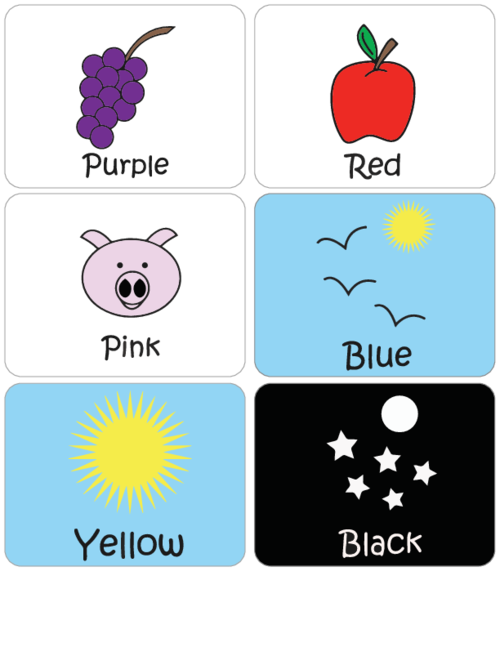 Color clipart flashcard. Learning colors flashcards kidspressmagazine