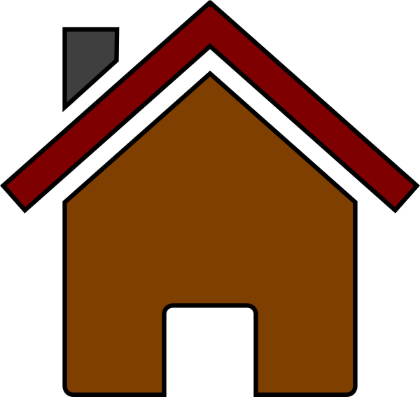 Dark colorhouse clip art. Color clipart house