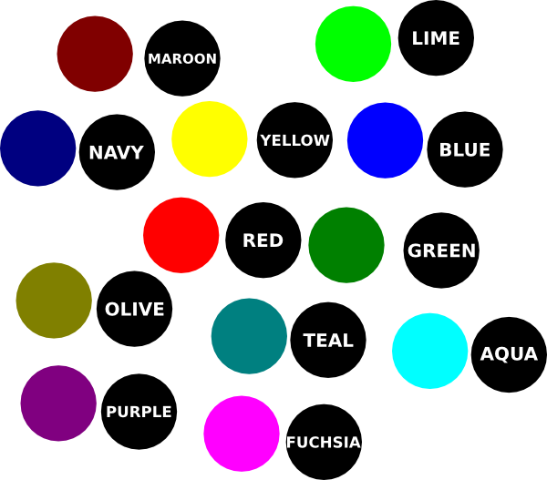 dot clipart colored