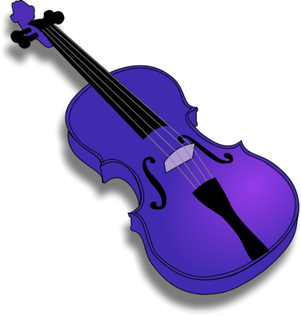 Colorful violin pencil and. Color clipart music