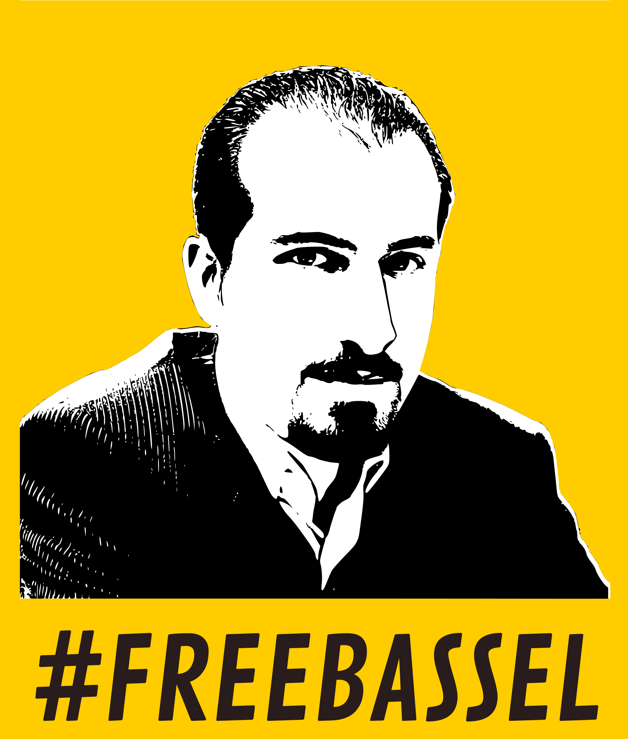 Freebassel yellow big image. Color clipart poster