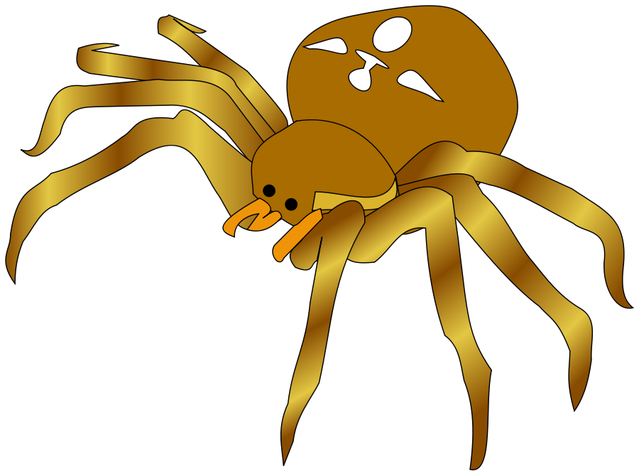 Color clipart spider.  collection of orange