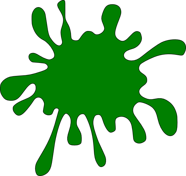 Green ink clip art. Color clipart spot