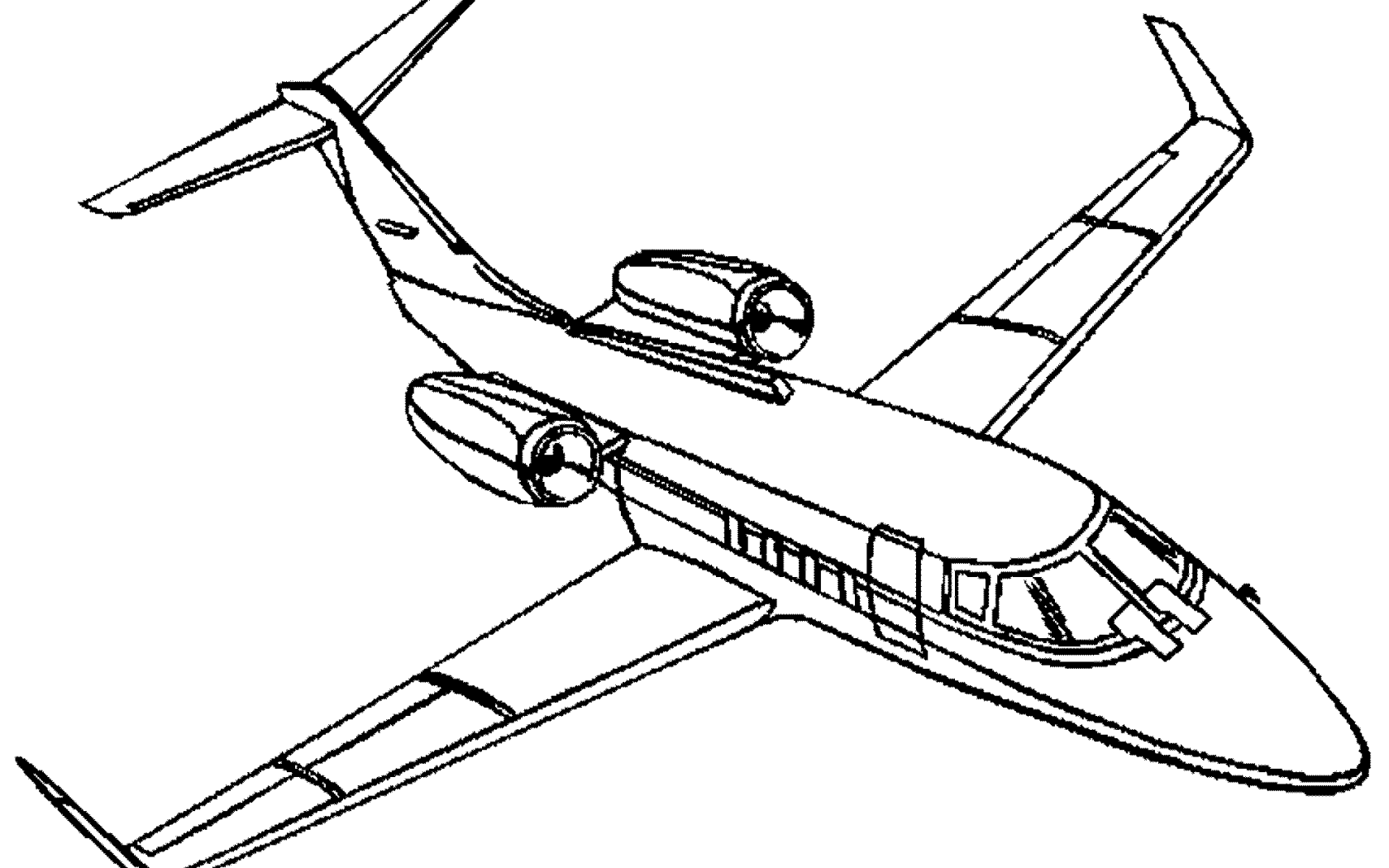 coloring clipart airplane