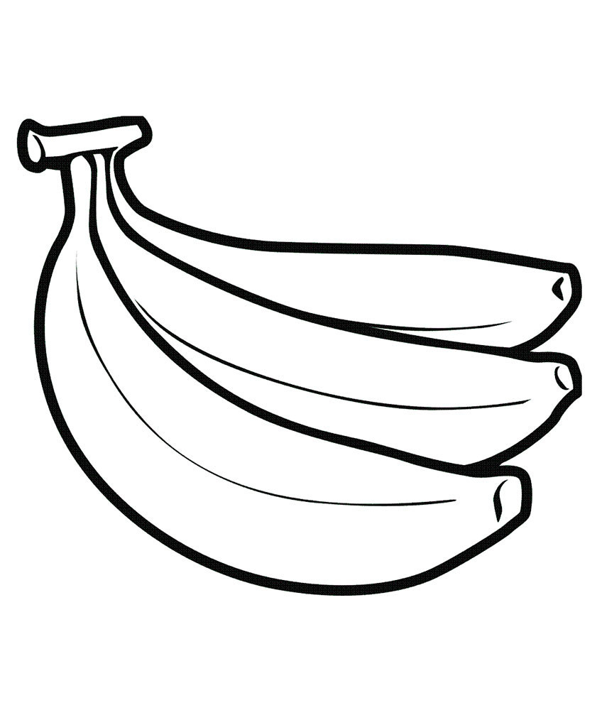 coloring clipart banana