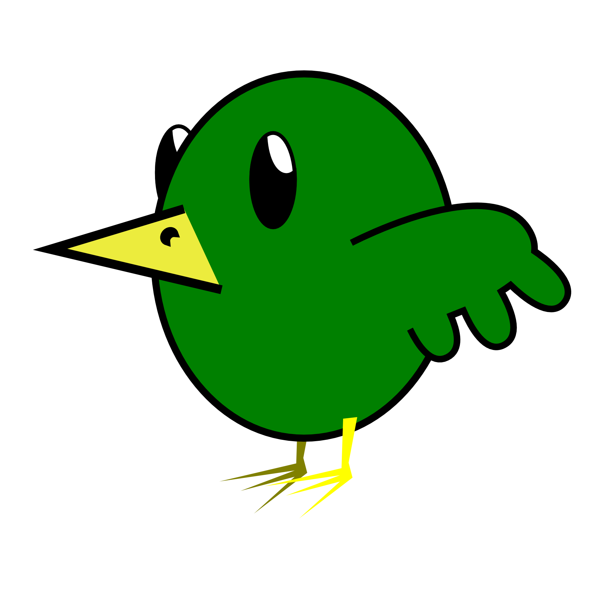 coloring clipart bird