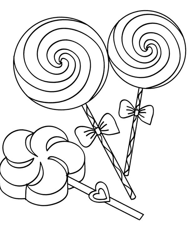 coloring clipart candy
