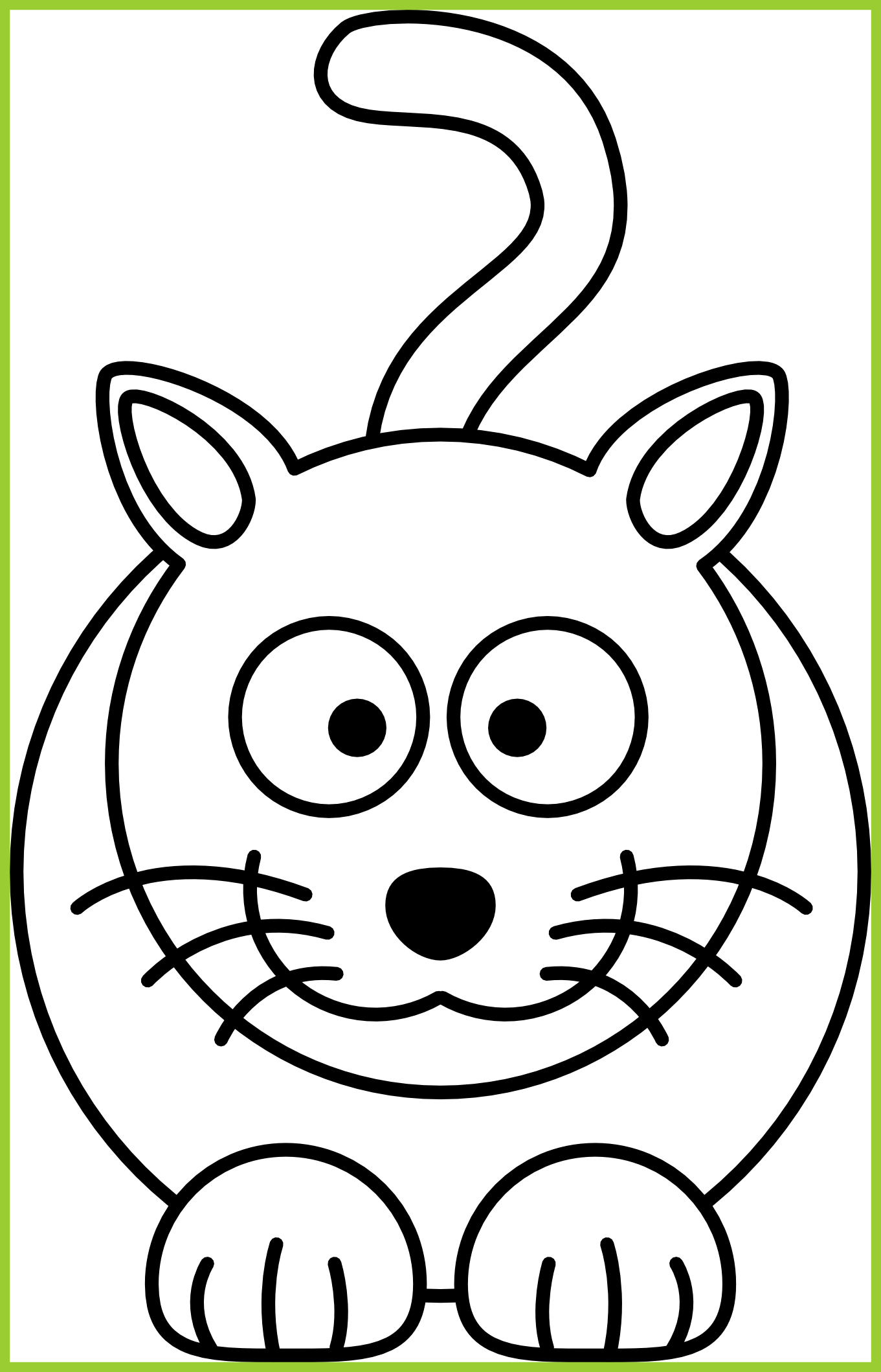 kitten clipart coloring page