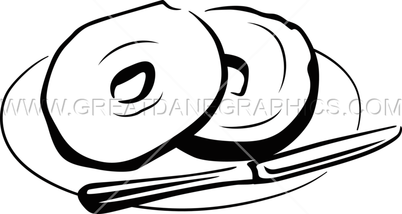 Bagel cream production ready. Coloring clipart cheese