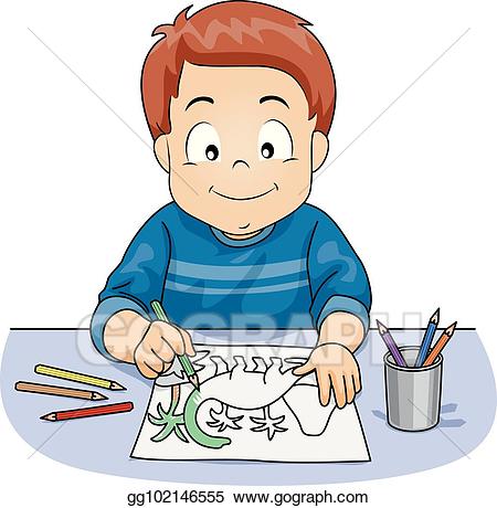 coloring clipart child