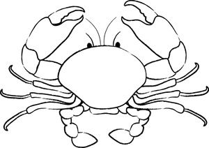crab clipart black and white