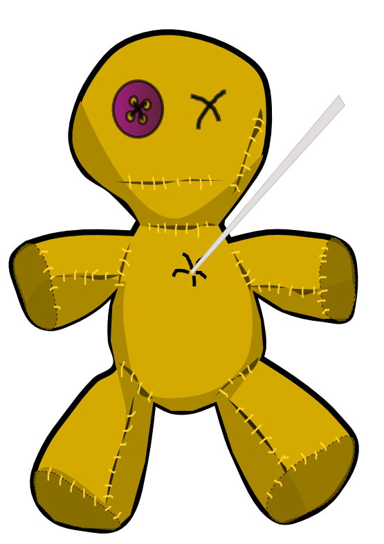 coloring clipart doll