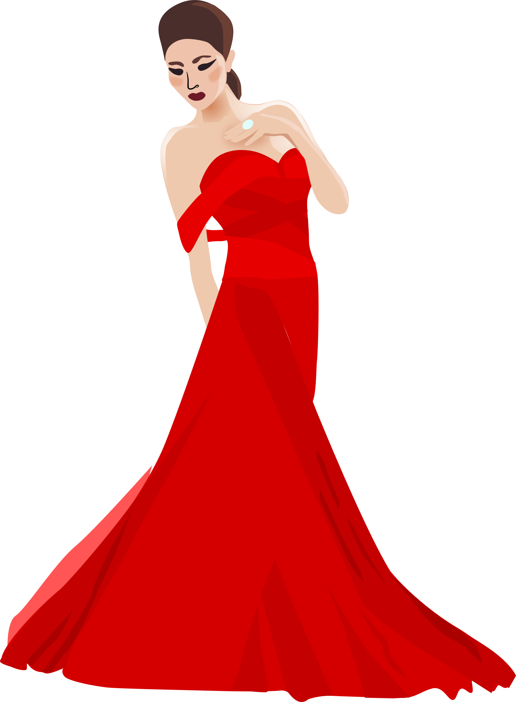 Gown woman black ball. Dress clipart easy