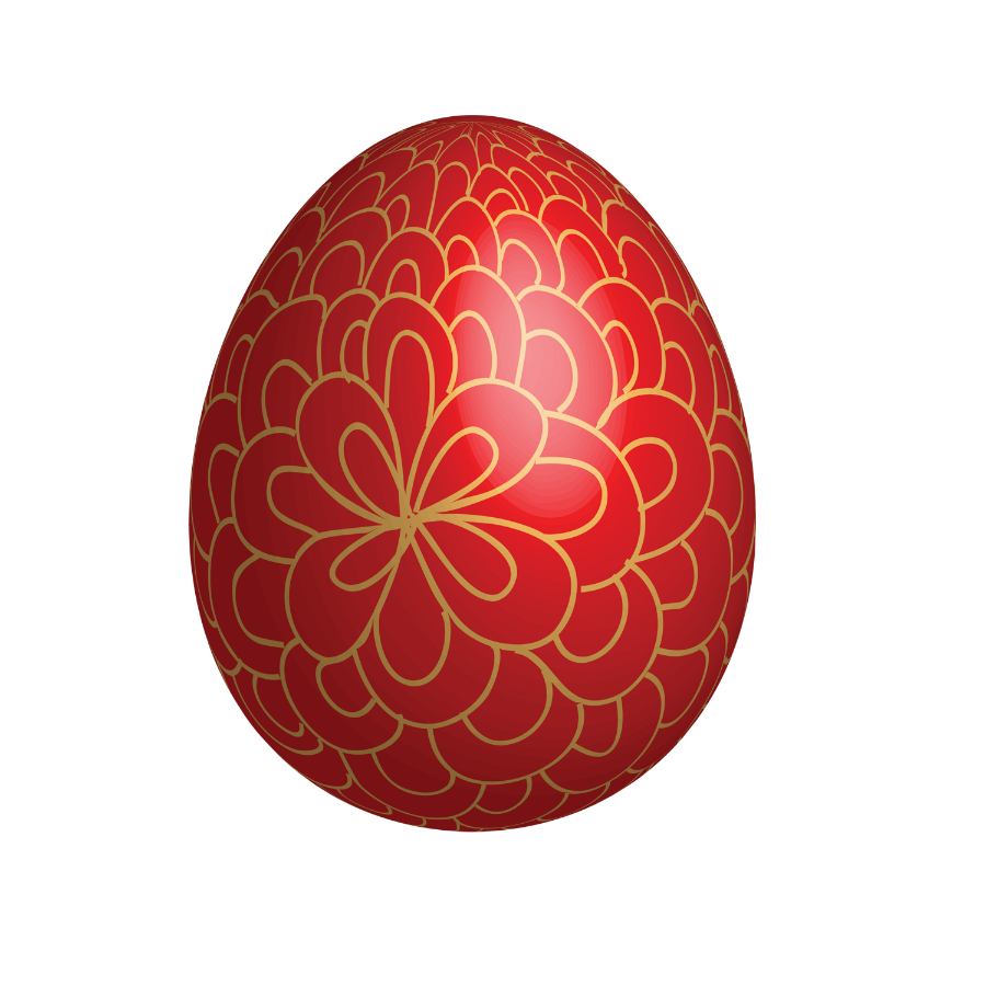 egg clipart red
