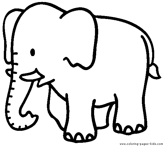 elephant clipart coloring