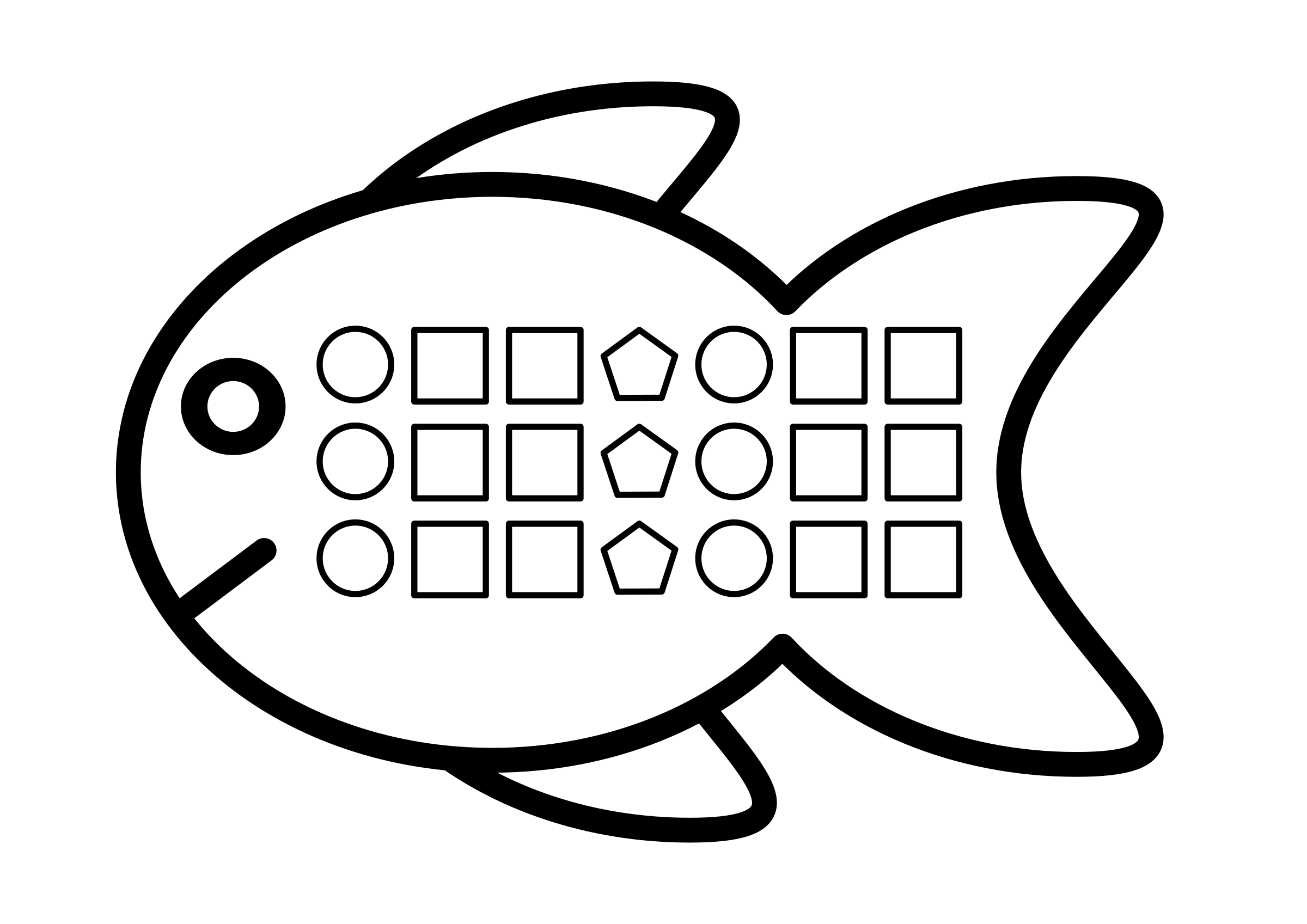 coloring clipart fish