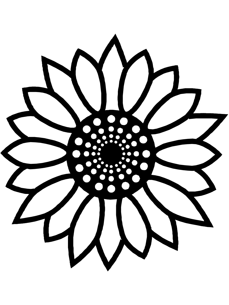 Color in flowers nice. Wheel clipart colouring page