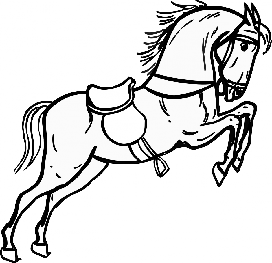 coloring clipart horse