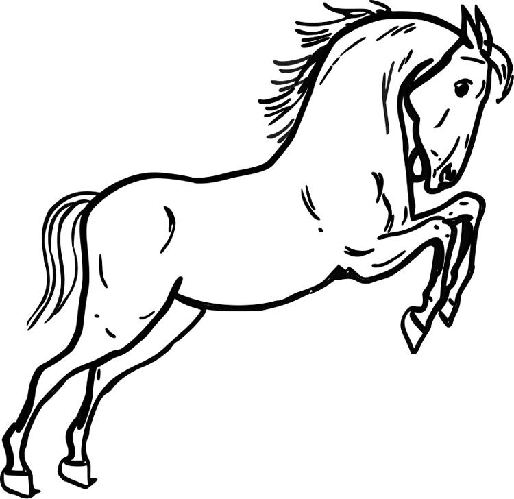 coloring clipart horse