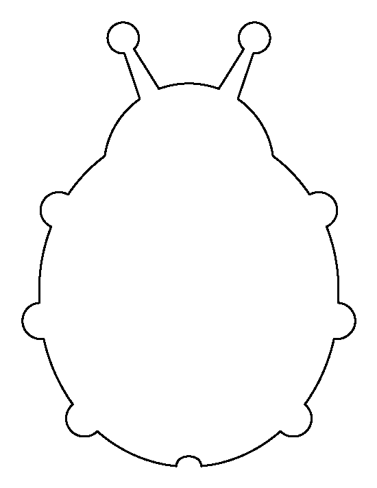 coloring clipart ladybug