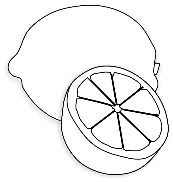 White clipart food.  collection of lemon