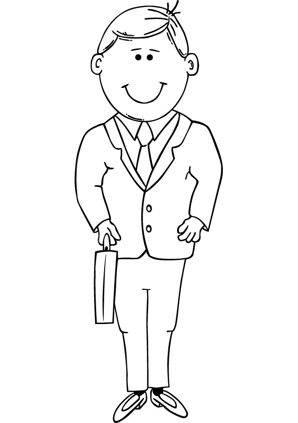 coloring clipart man