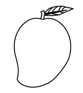 mango clipart colouring page