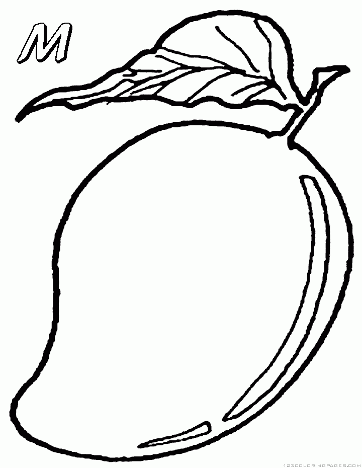 mango clipart colouring