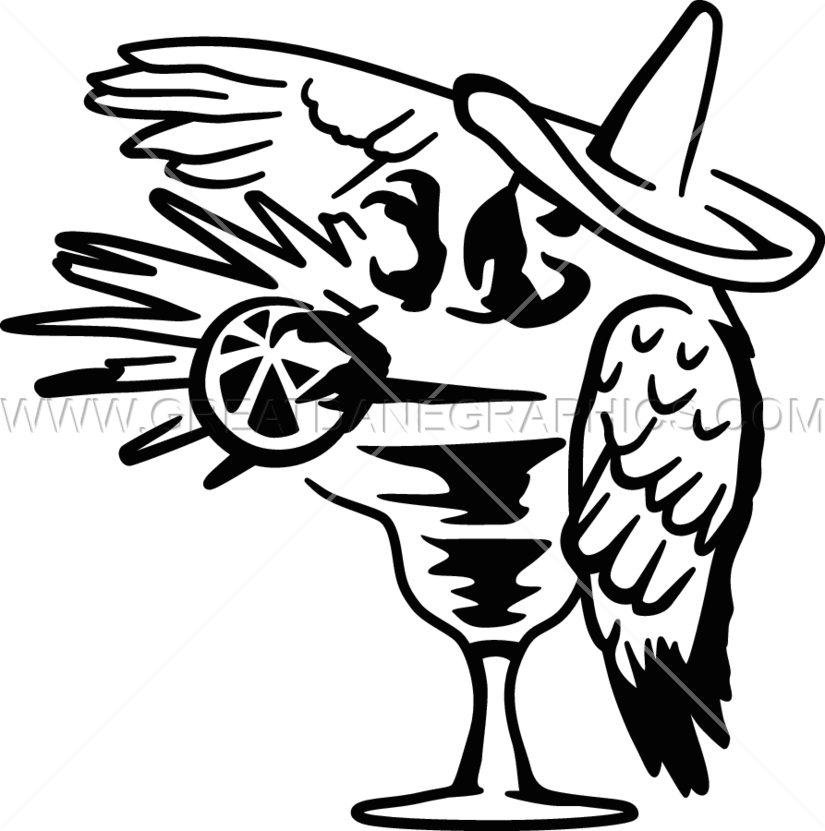 parrot clipart drinking