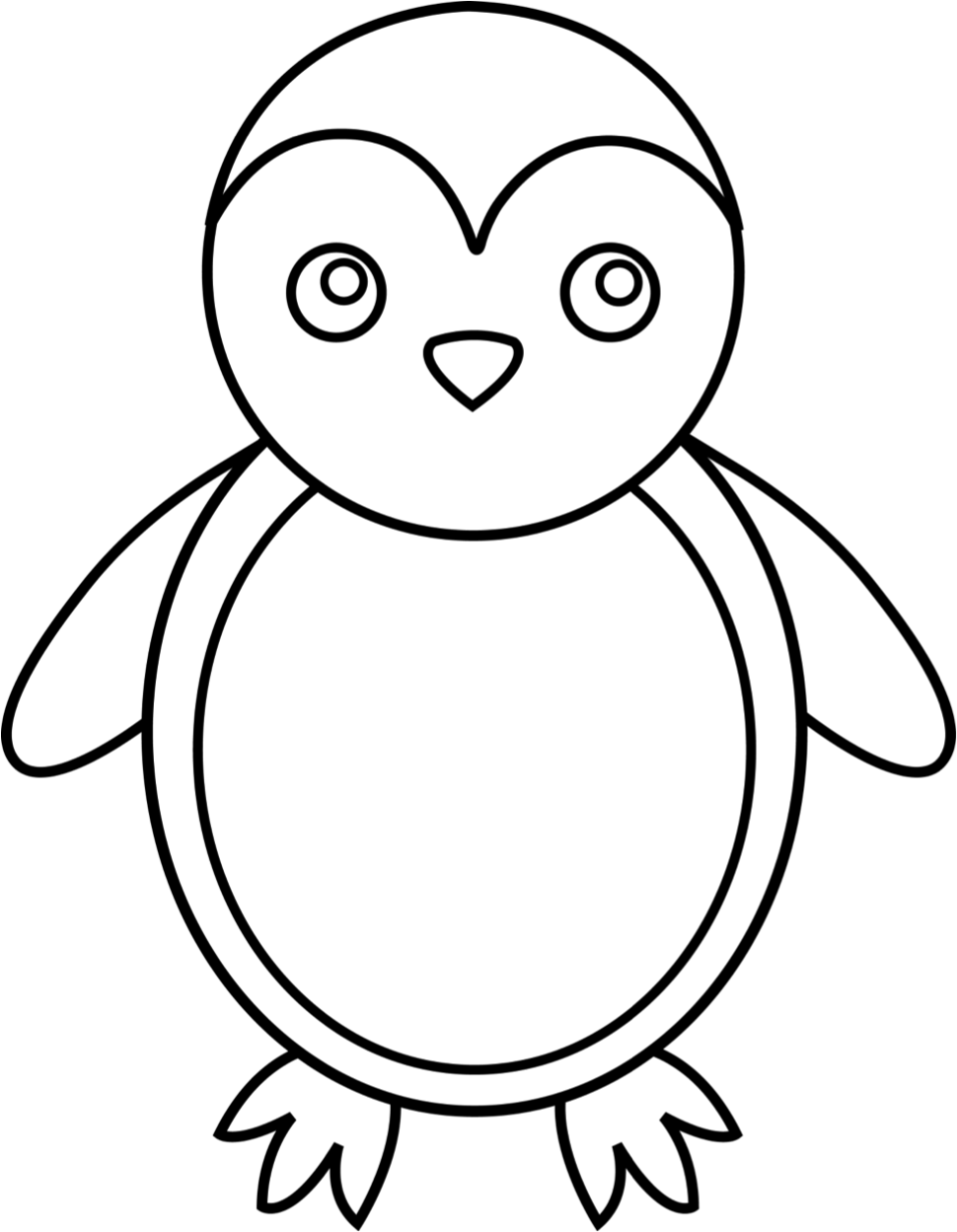 penguin clipart drawing