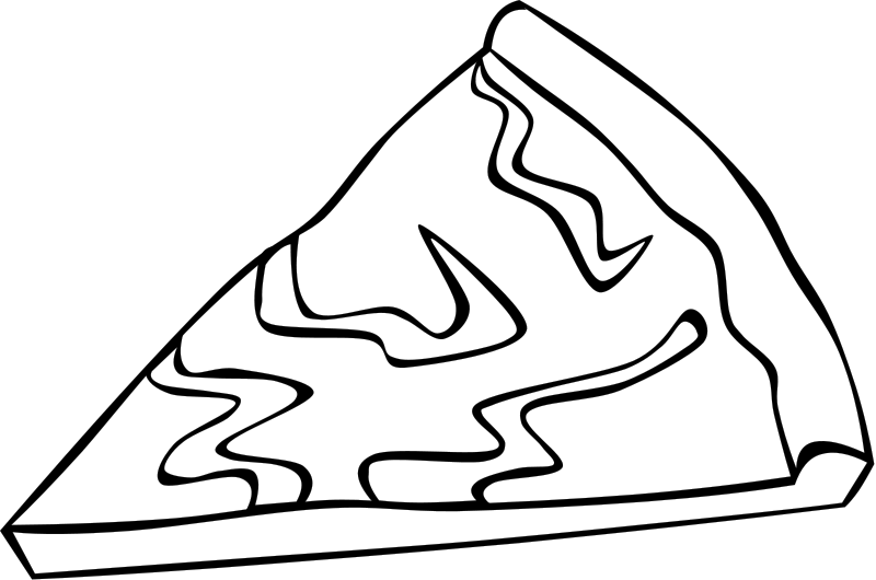 coloring clipart pizza