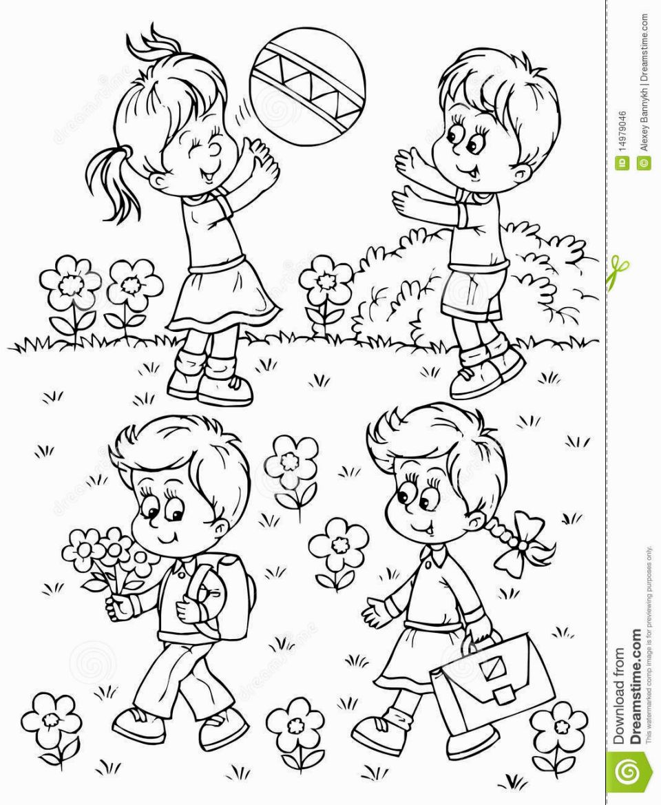 playground clipart coloring page